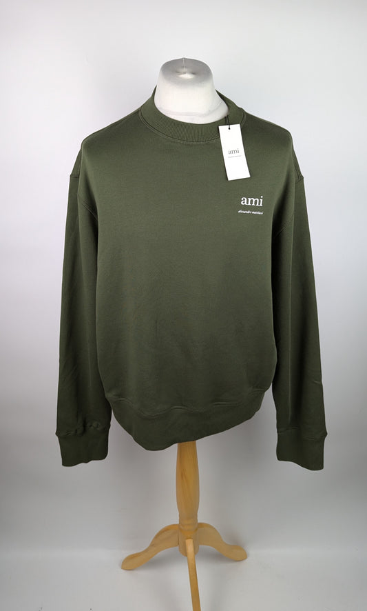 AMI PARIS Alexandre Mattiussi Mens Crew Sweater - Green