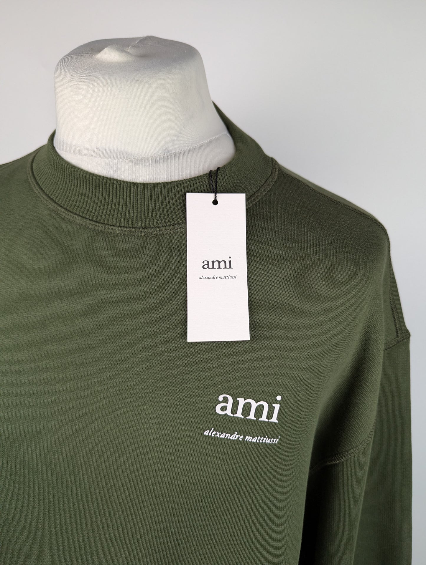 AMI PARIS Alexandre Mattiussi Mens Crew Sweater - Green
