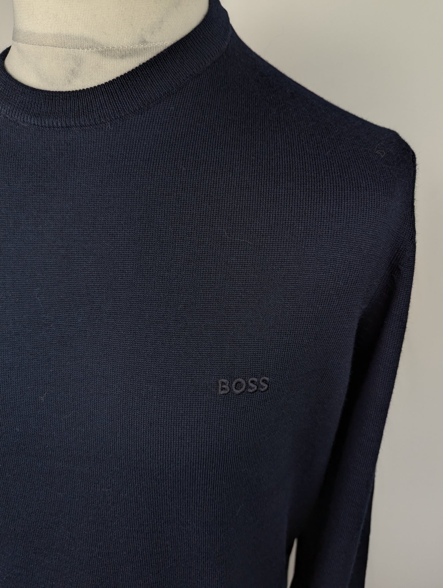 Boss Men's Bottol Jumper - Dark Blue