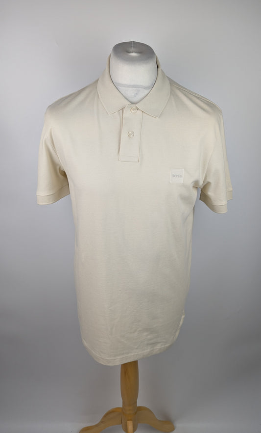 BOSS Mens Passenger Polo Shirt - Open White (Cream)