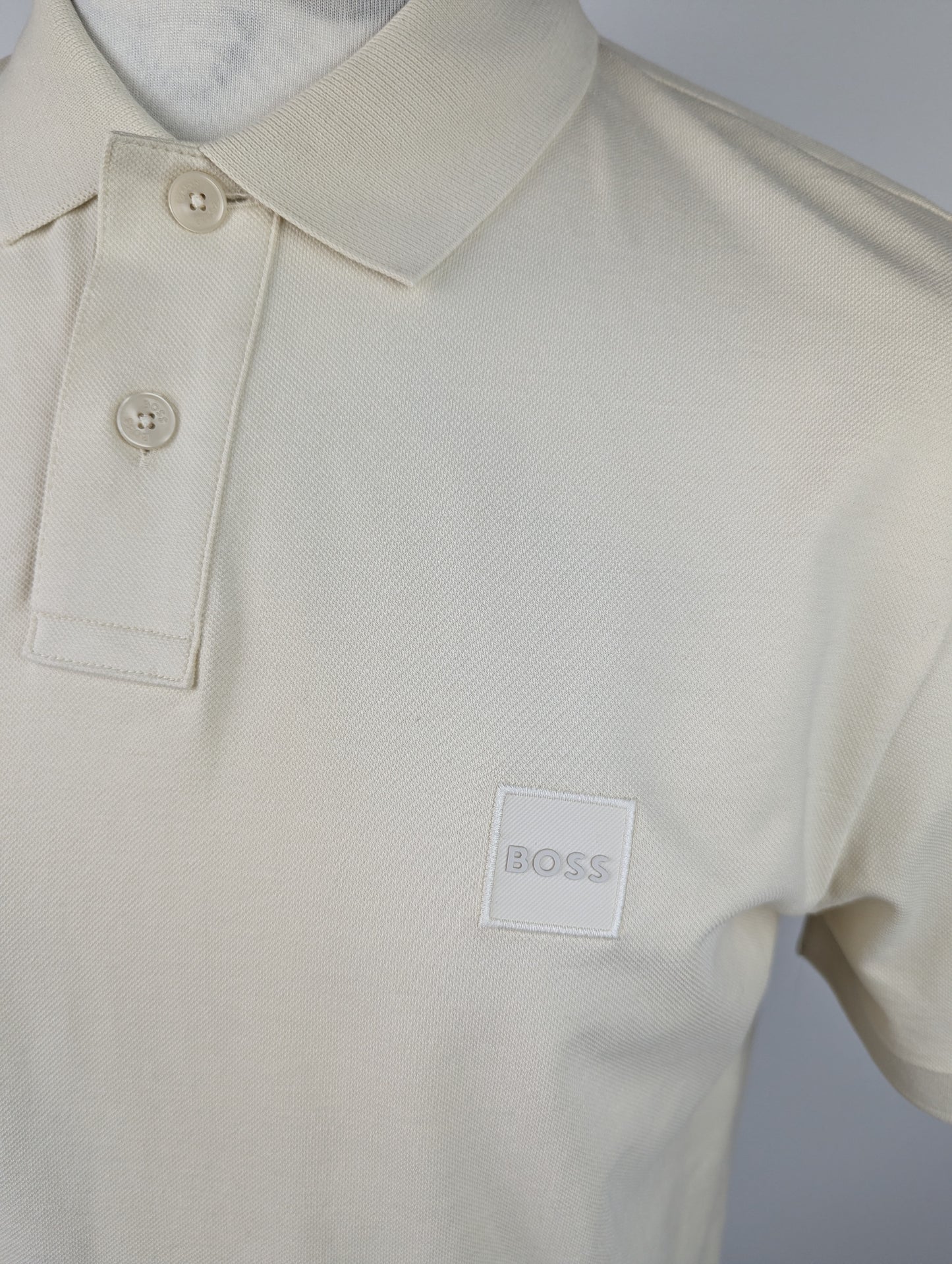 BOSS Mens Passenger Polo Shirt - Open White (Cream)