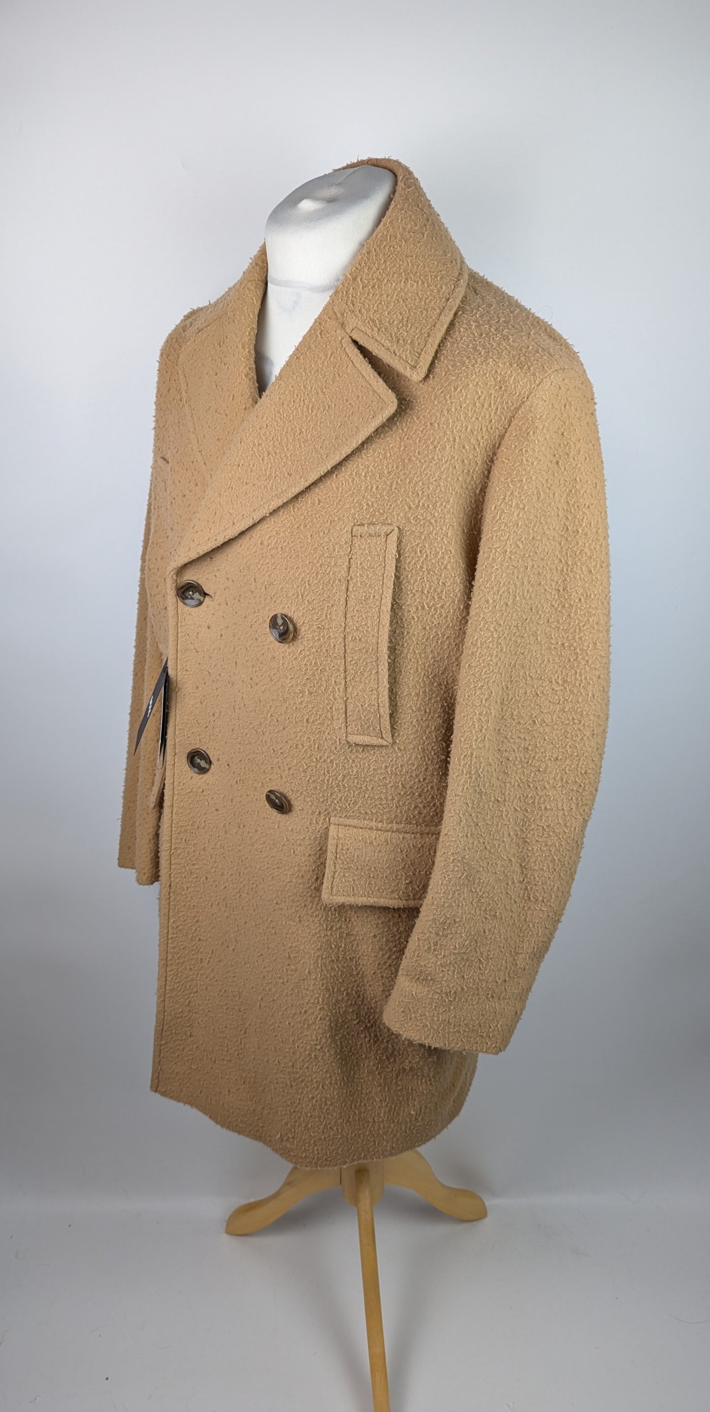 Boss Men's H-Cam Double Breasted Coat - Brown