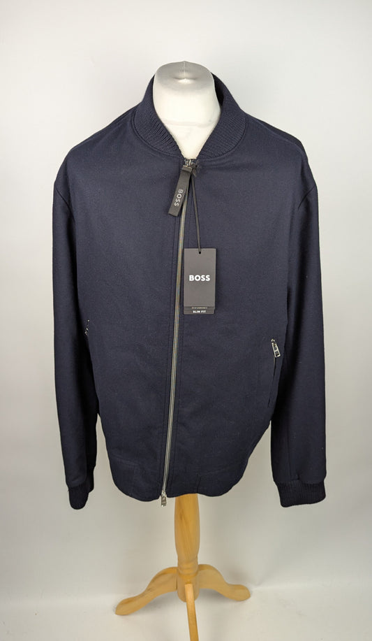 BOSS Mens P-Hanry Bomber Jacket - Blue