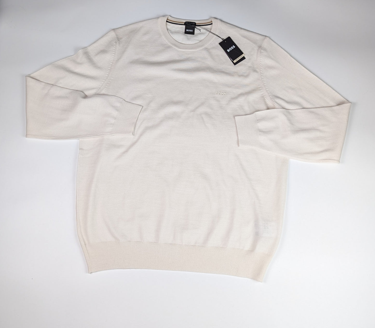 Boss Men's Bottol Jumper - Open White