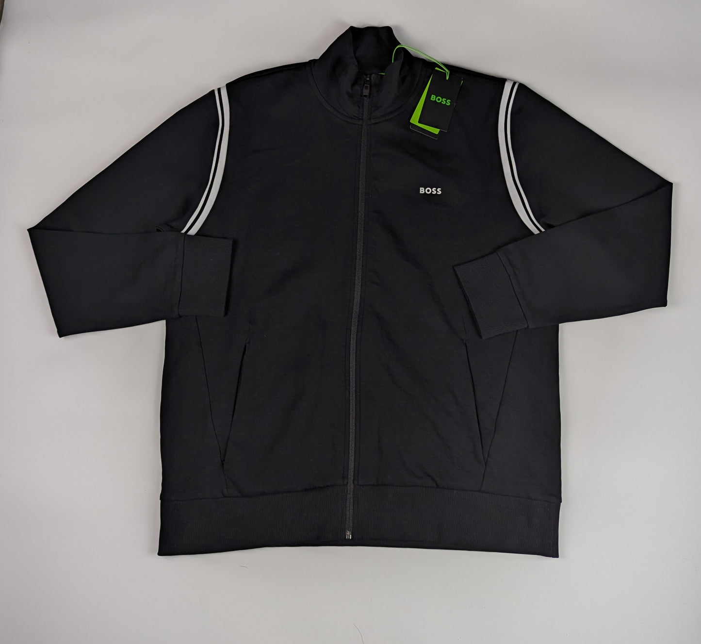 Boss Mens Full Zip Tracksuit Hoodie - Black