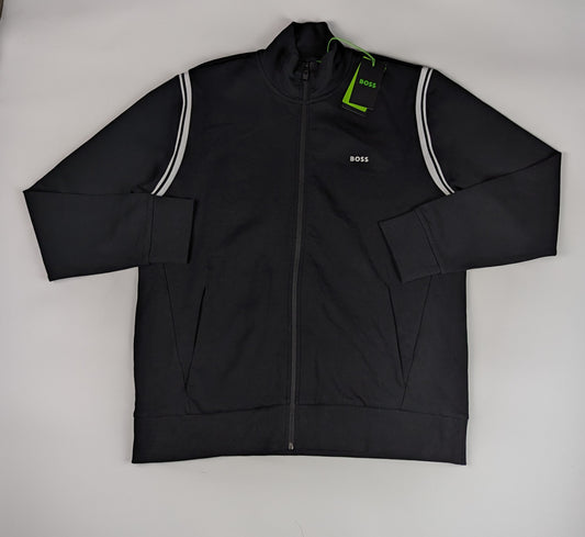 Boss Mens Full Zip Tracksuit Hoodie - Black