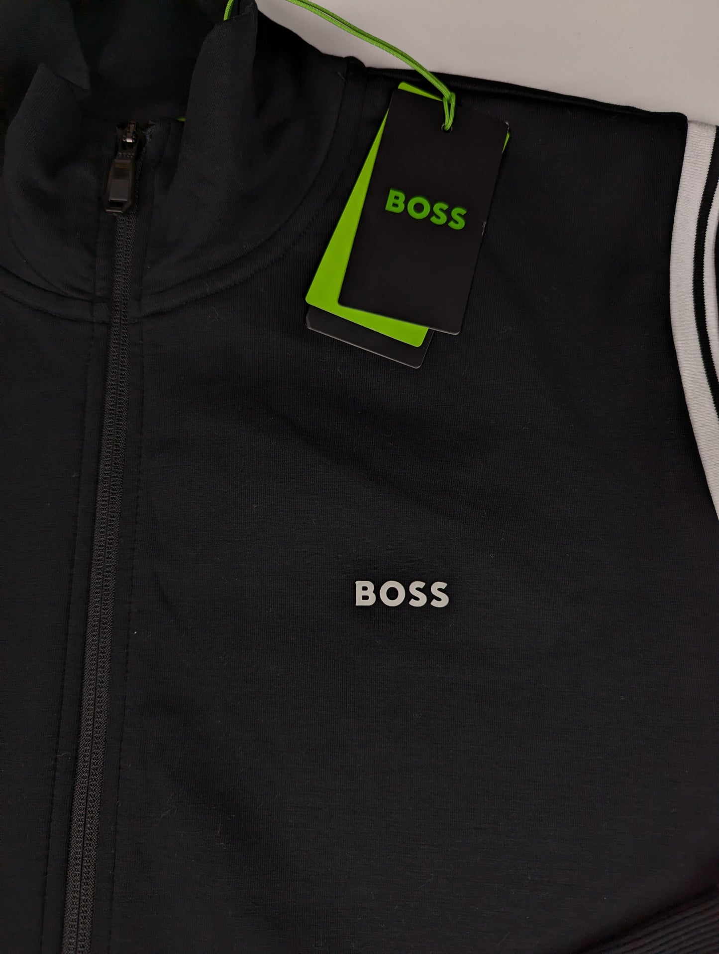 Boss Mens Full Zip Tracksuit Hoodie - Black