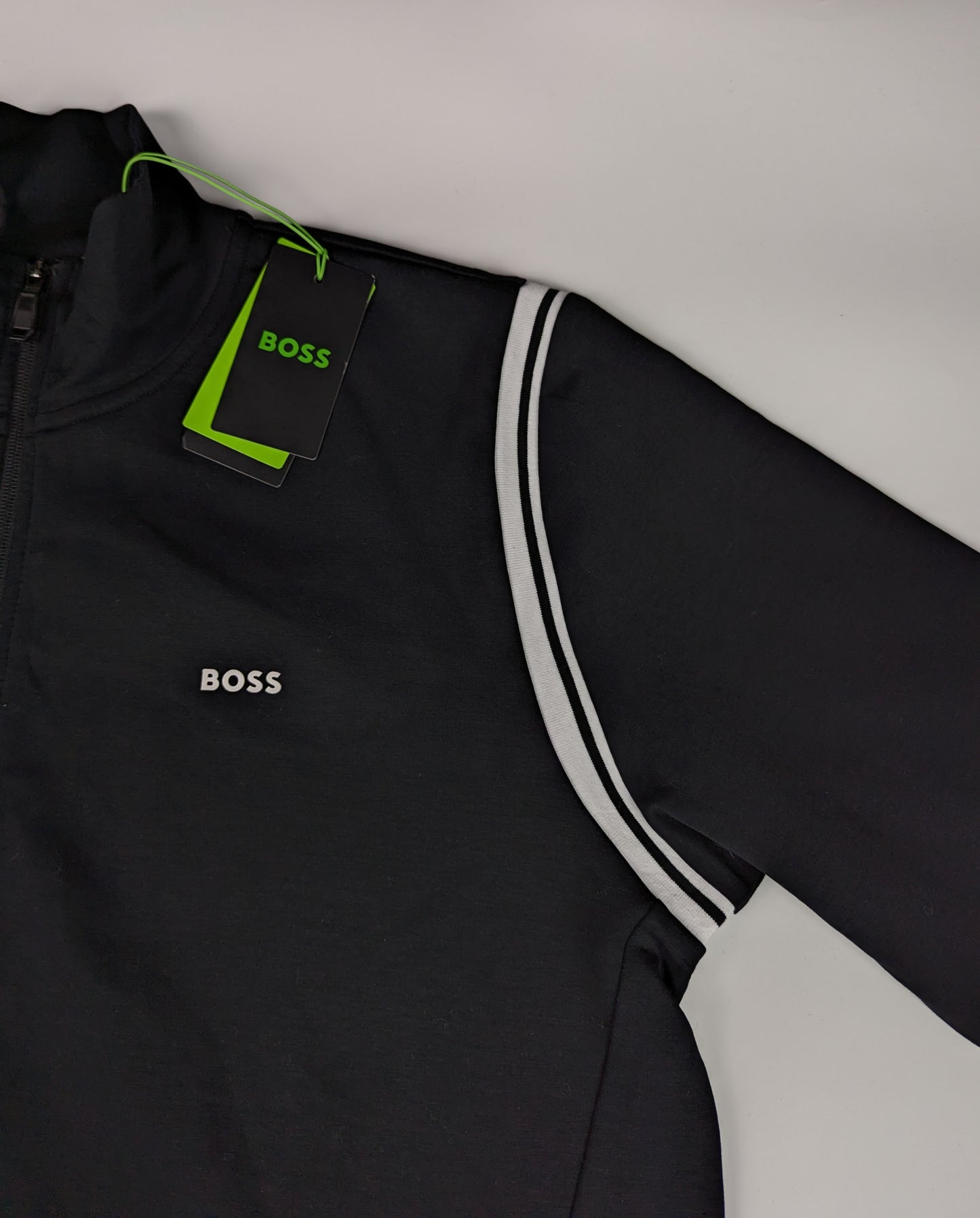 Boss Mens Full Zip Tracksuit Hoodie - Black