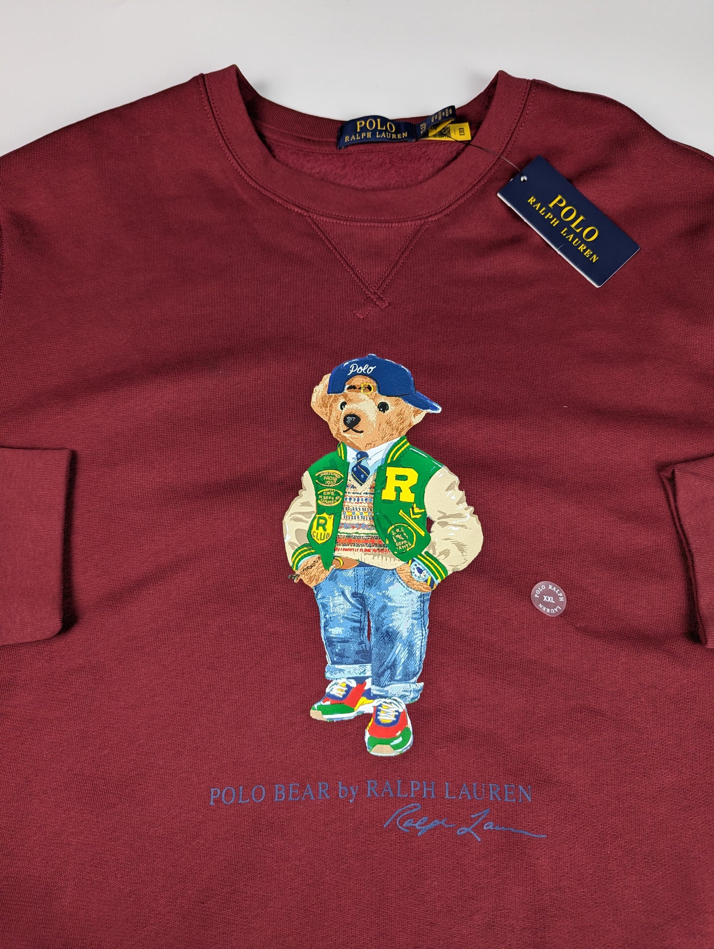 Polo Ralph Lauren Mens Varsity Bear Fleece Sweatshirt - Red / Burgundy