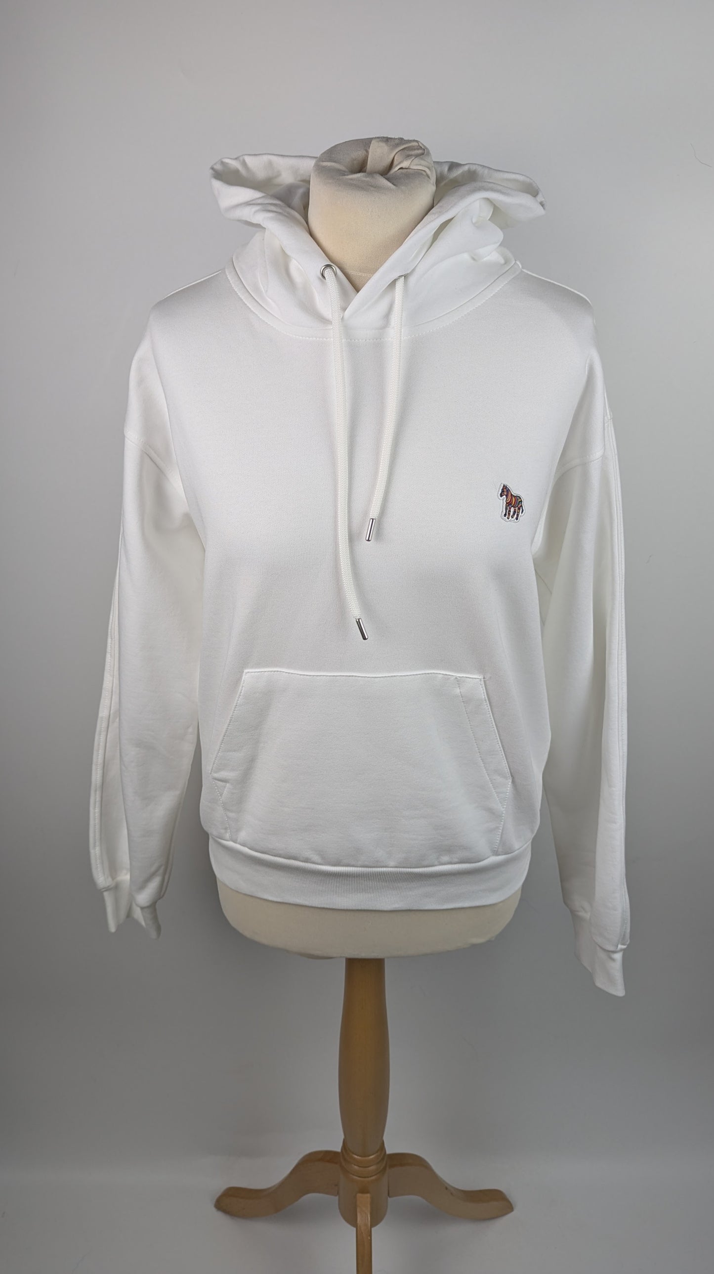 PS Paul Smith Zebra Over The Head Hoodie Womens - White