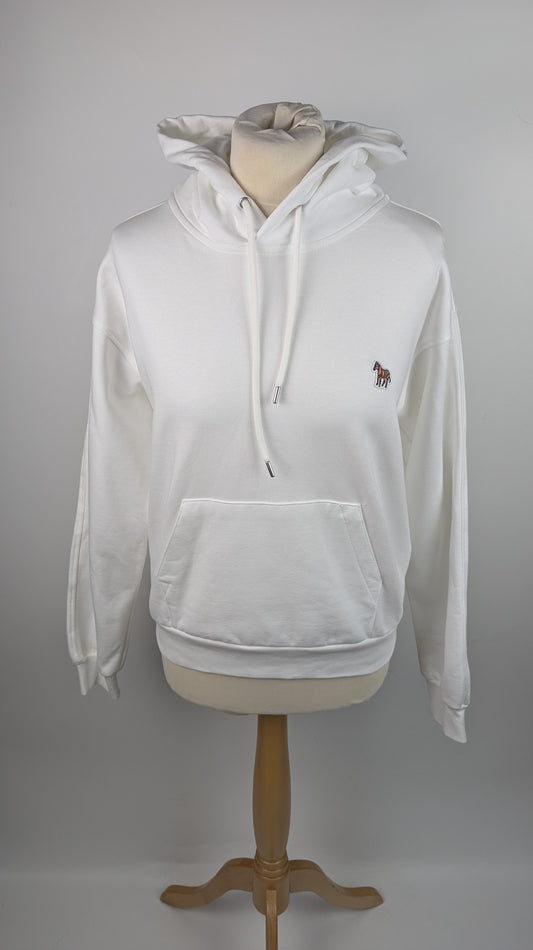 PS Paul Smith Zebra Over The Head Hoodie Womens - White