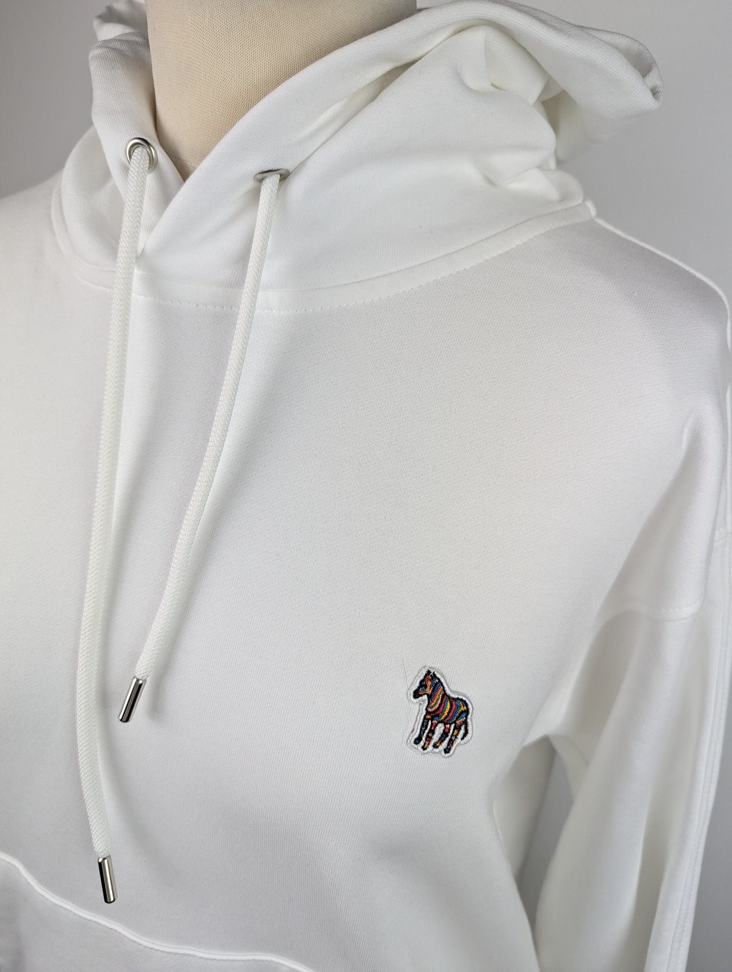 PS Paul Smith Zebra Over The Head Hoodie Womens - White