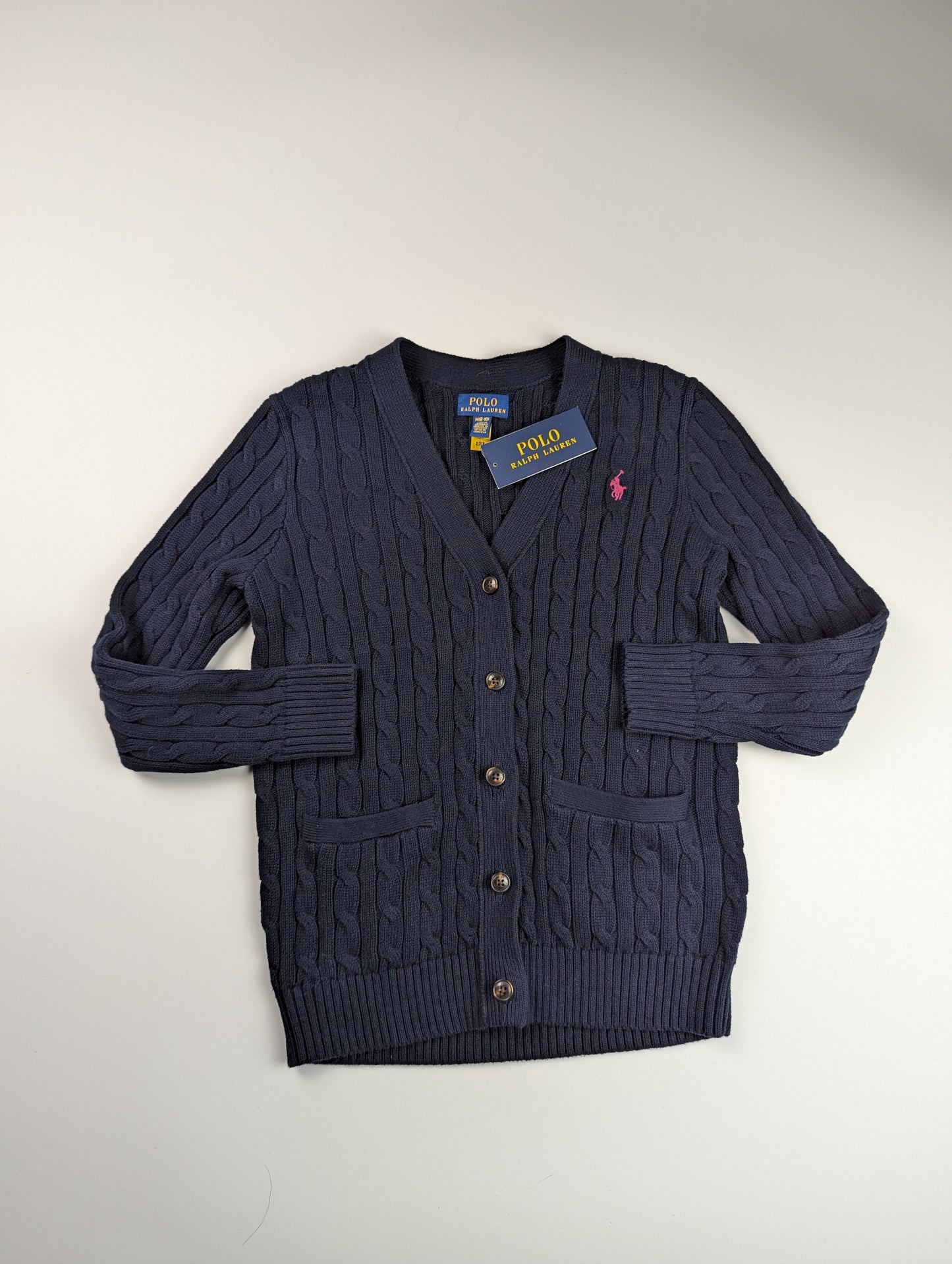 Polo Ralph Lauren Logo Cardigan Juniors - Navy