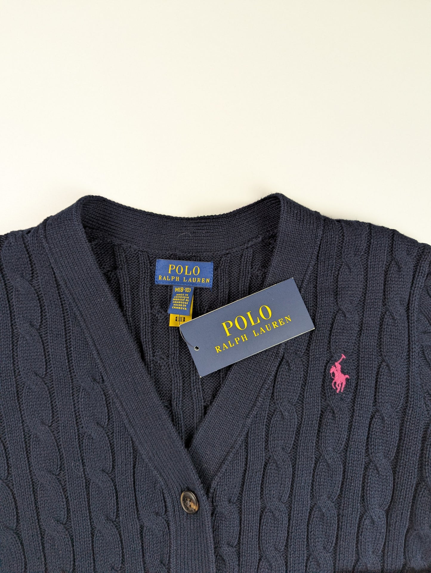 Polo Ralph Lauren Logo Cardigan Juniors - Navy