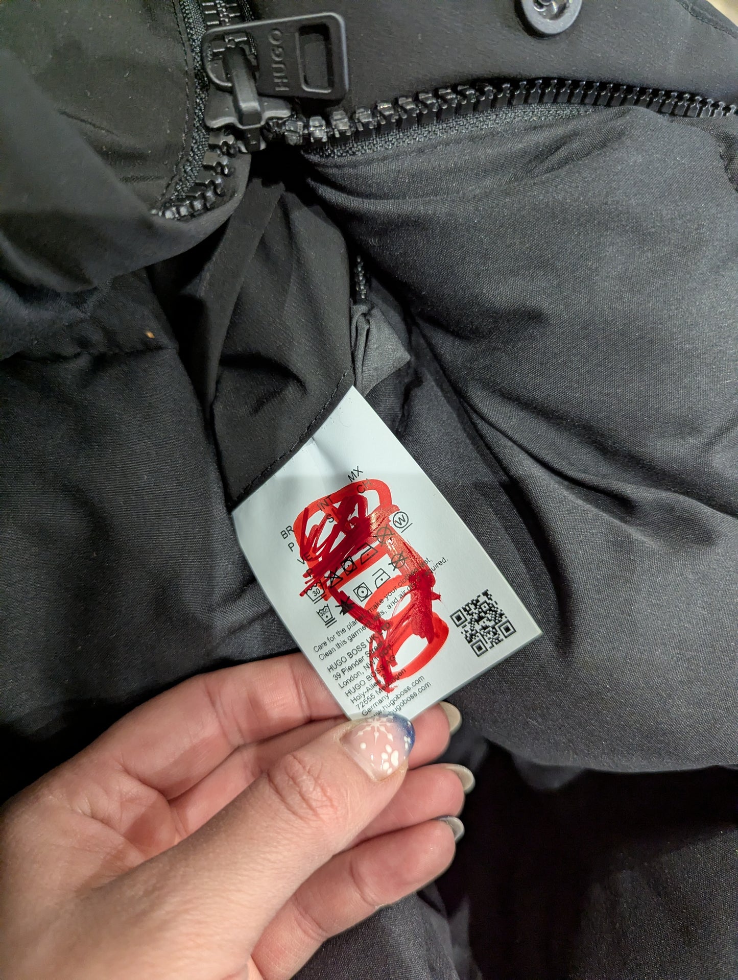 HUGO Mandev Mens Puffer Jacket - Black