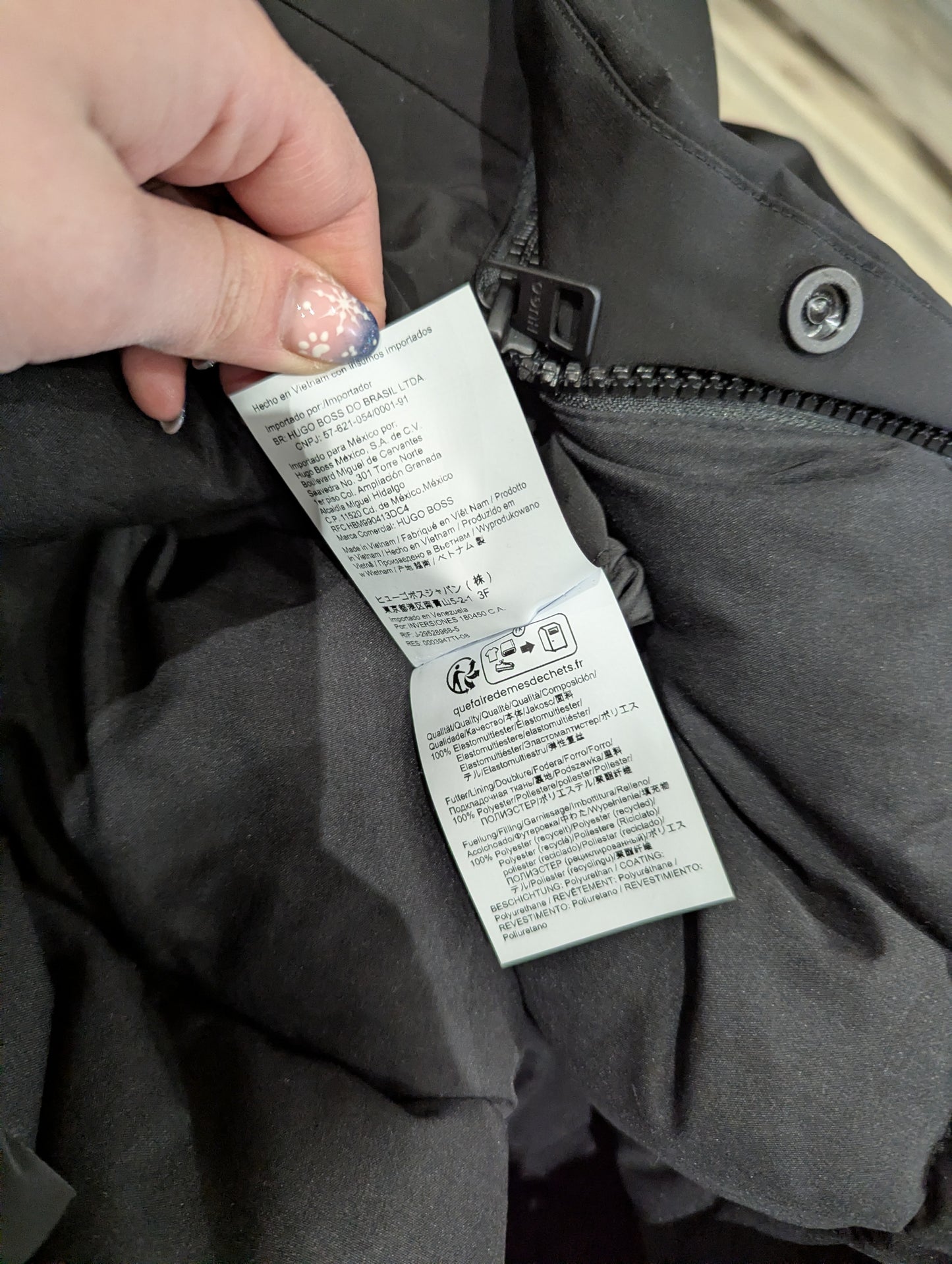 HUGO Mandev Mens Puffer Jacket - Black