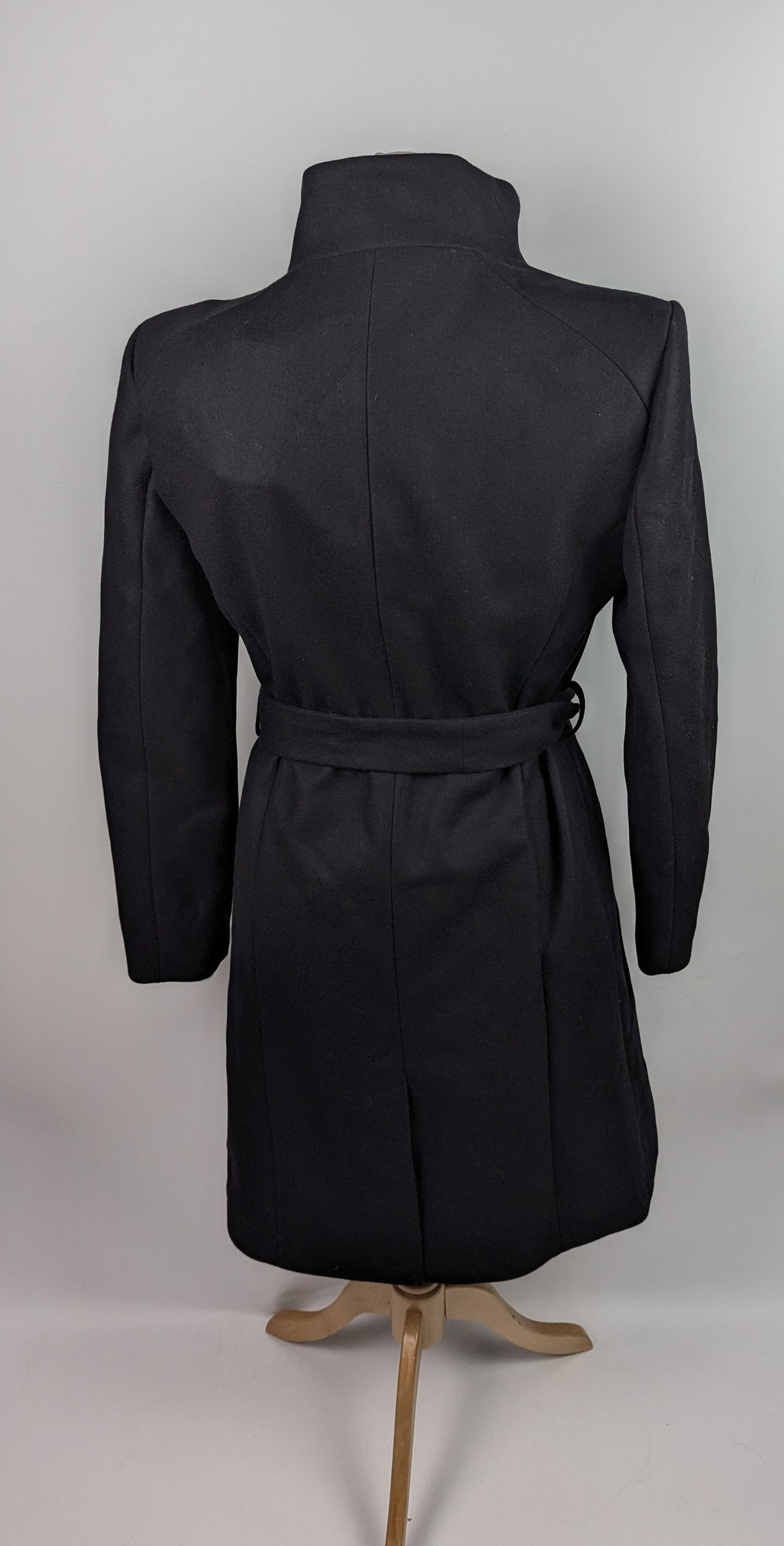 Ted Baker Women's Rose Belted Midi Wool Long Sleeve Coat - Black