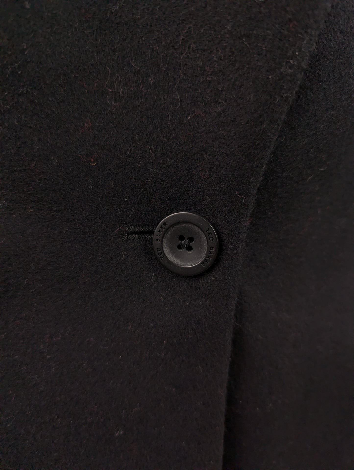 Ted Baker Women's Rose Belted Midi Wool Long Sleeve Coat - Black