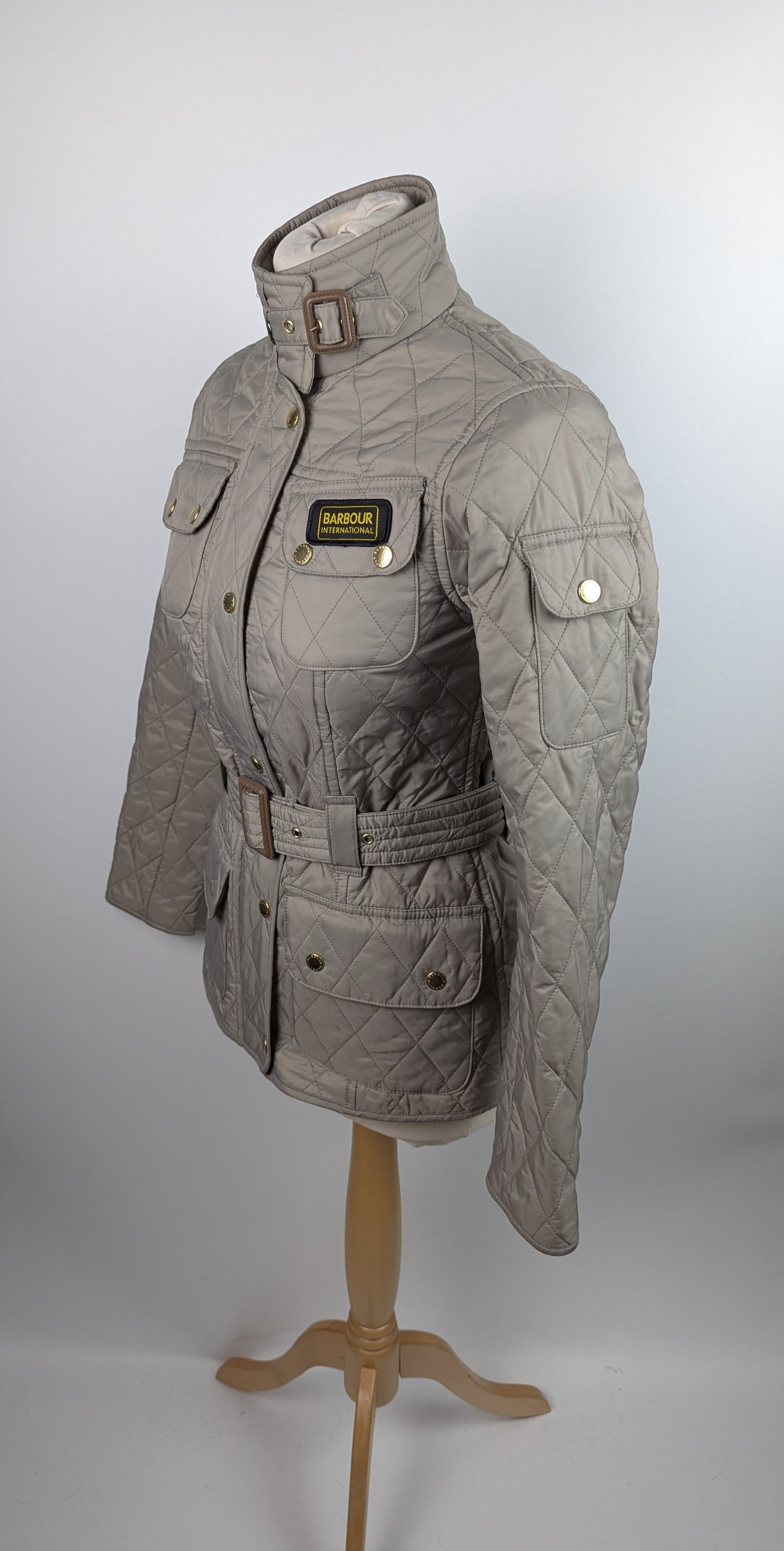 Barbour International Women's Polar Quilted Slim Fit Quilted Jacket - Taupe Pearl