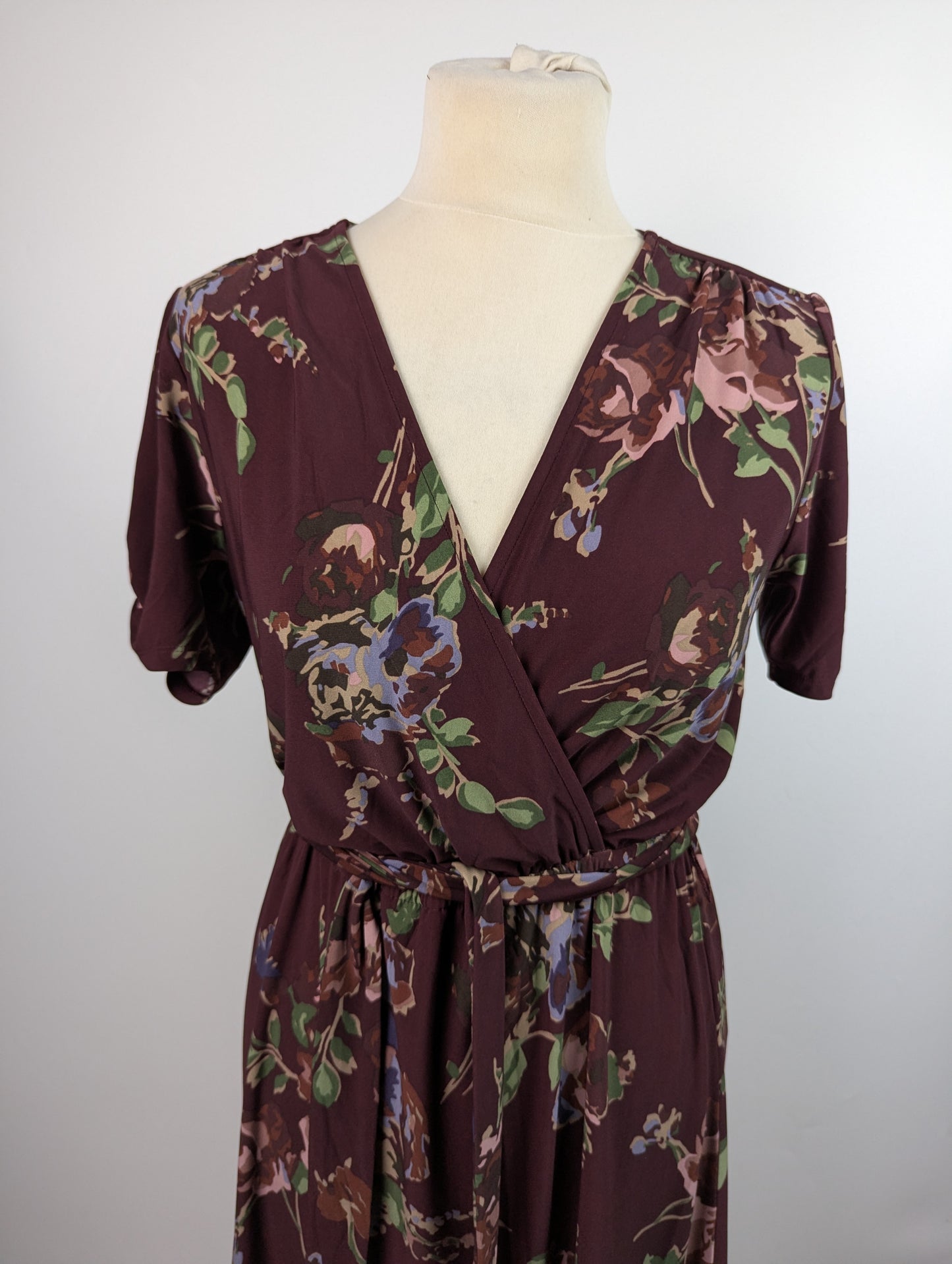 Lauren by Ralph Lauren Lalaine Dress - Burgundy / Multi