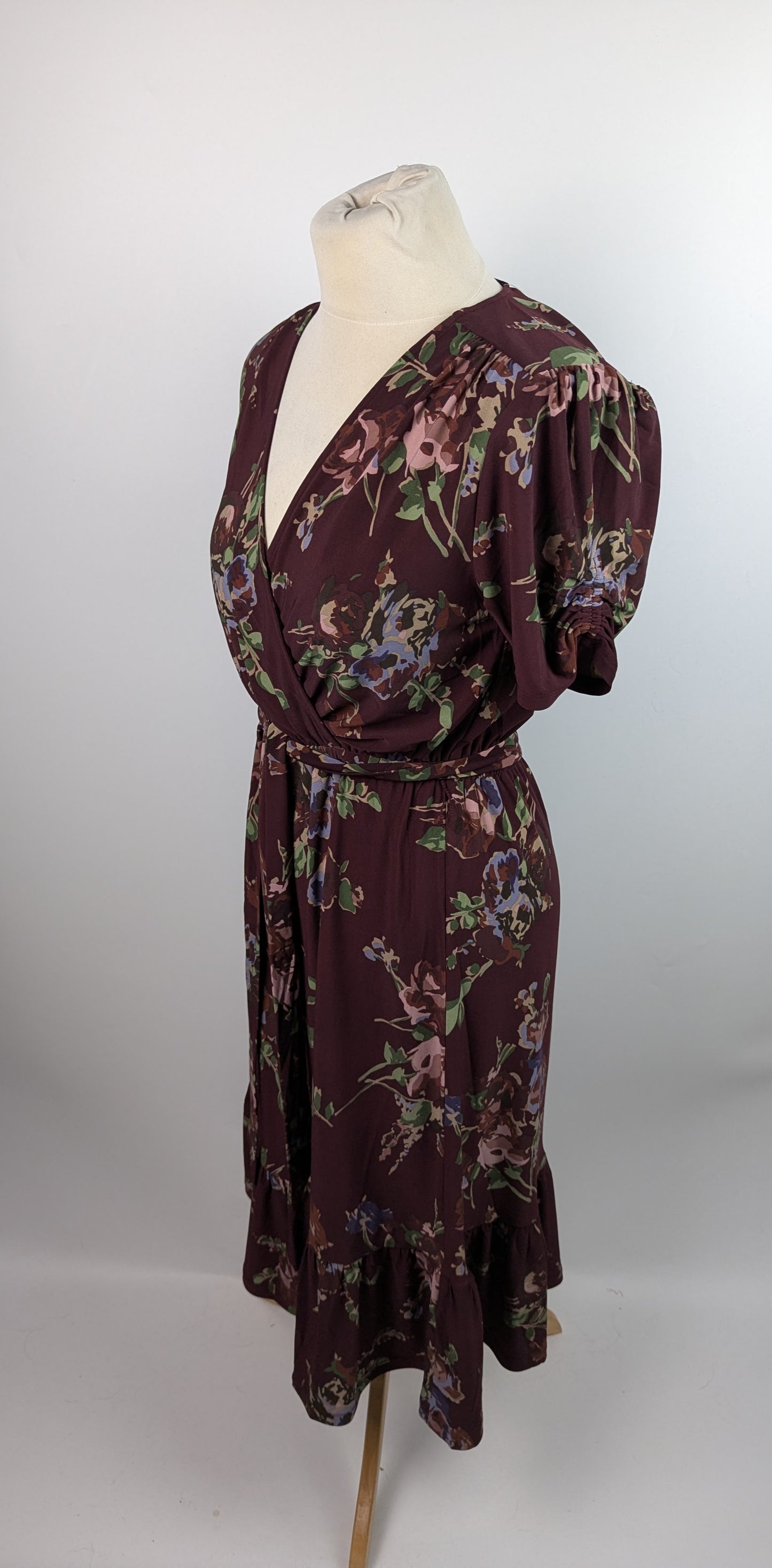 Lauren by Ralph Lauren Lalaine Dress - Burgundy / Multi