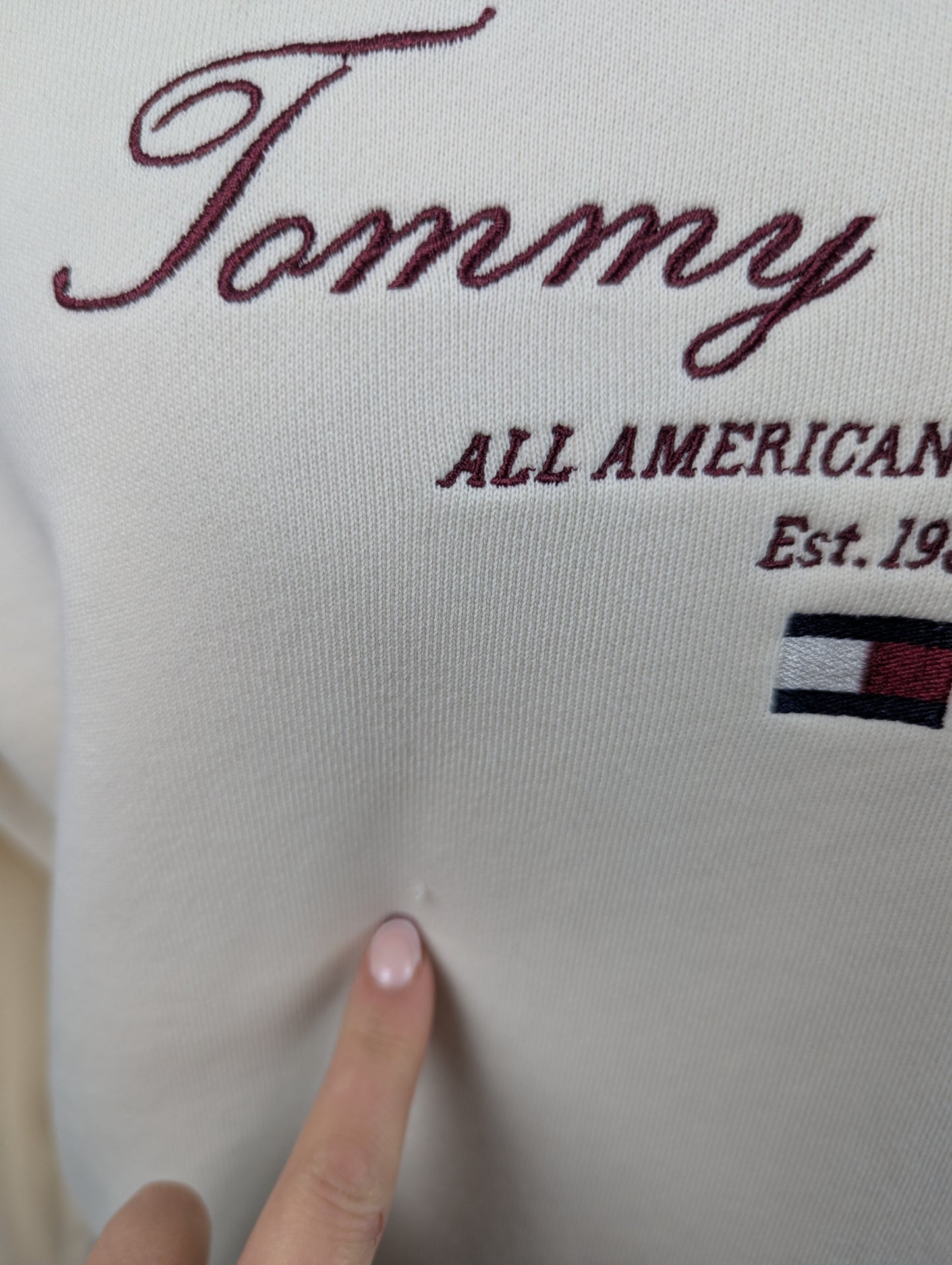 Tommy Hilfiger Women's Regular Script Crew Sweatshirt - Ivory