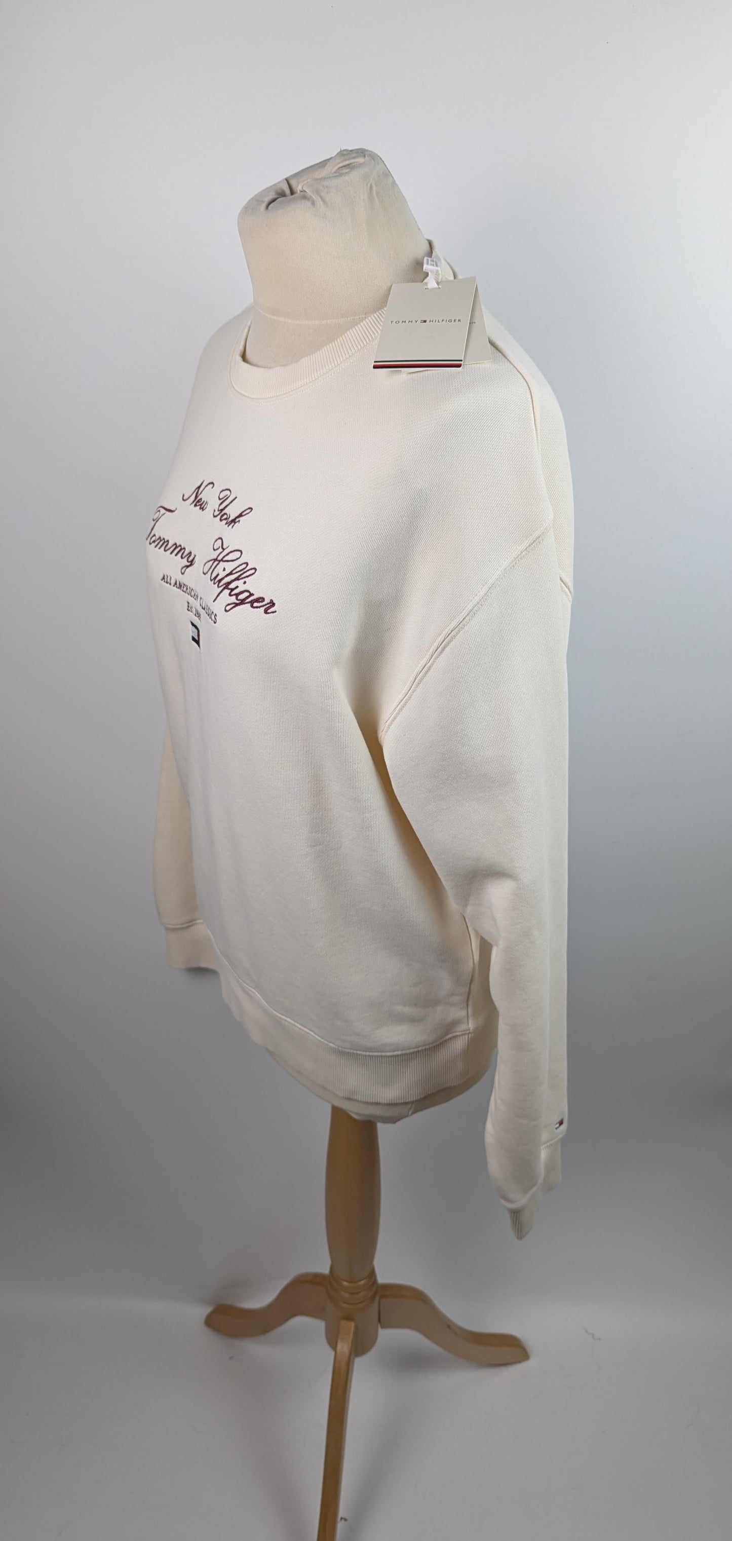Tommy Hilfiger Women's Regular Script Crew Sweatshirt - Ivory