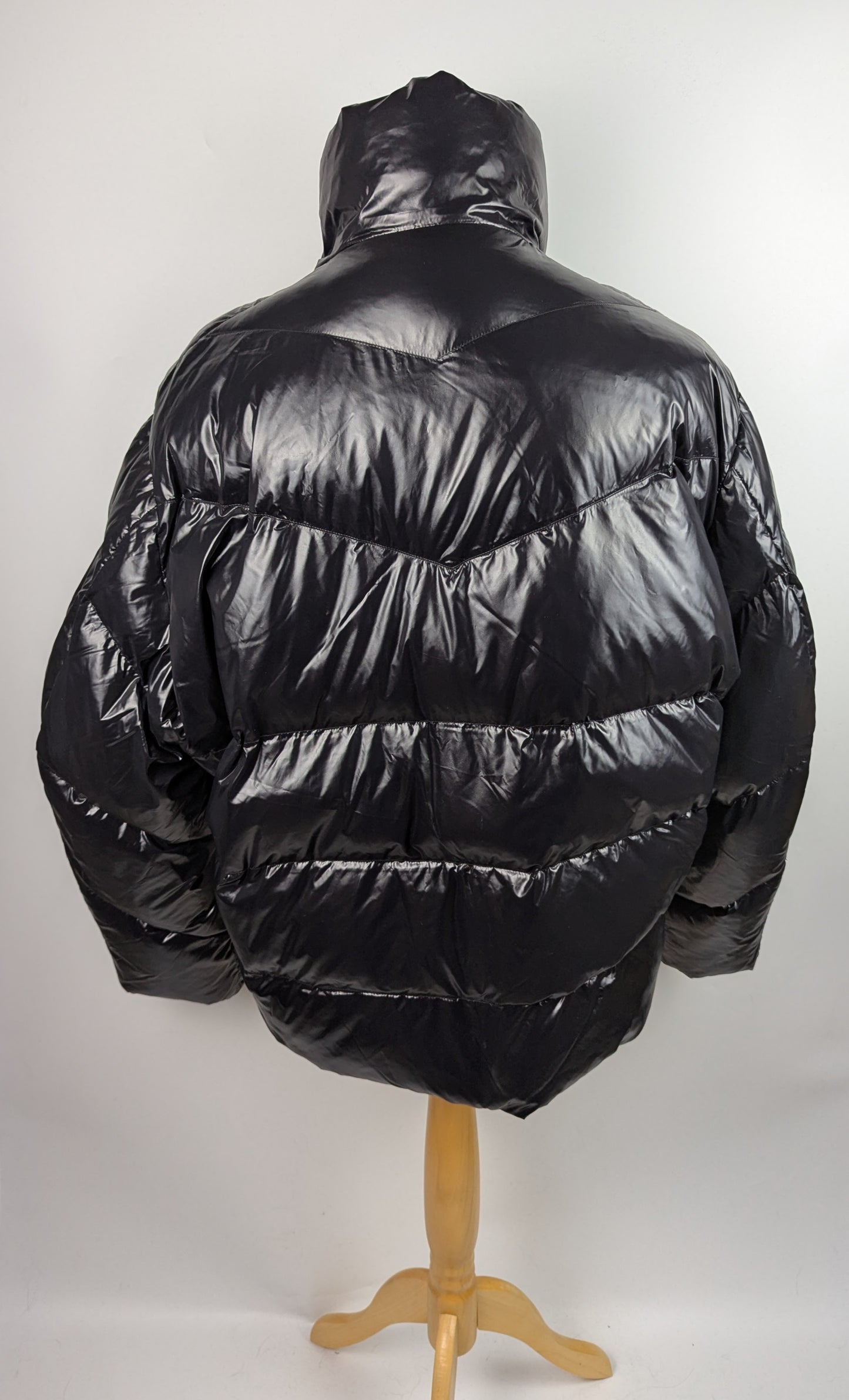 Neil Barrett Mixed Nylons Modernist Padded Puffer Jacket - Black / Silver