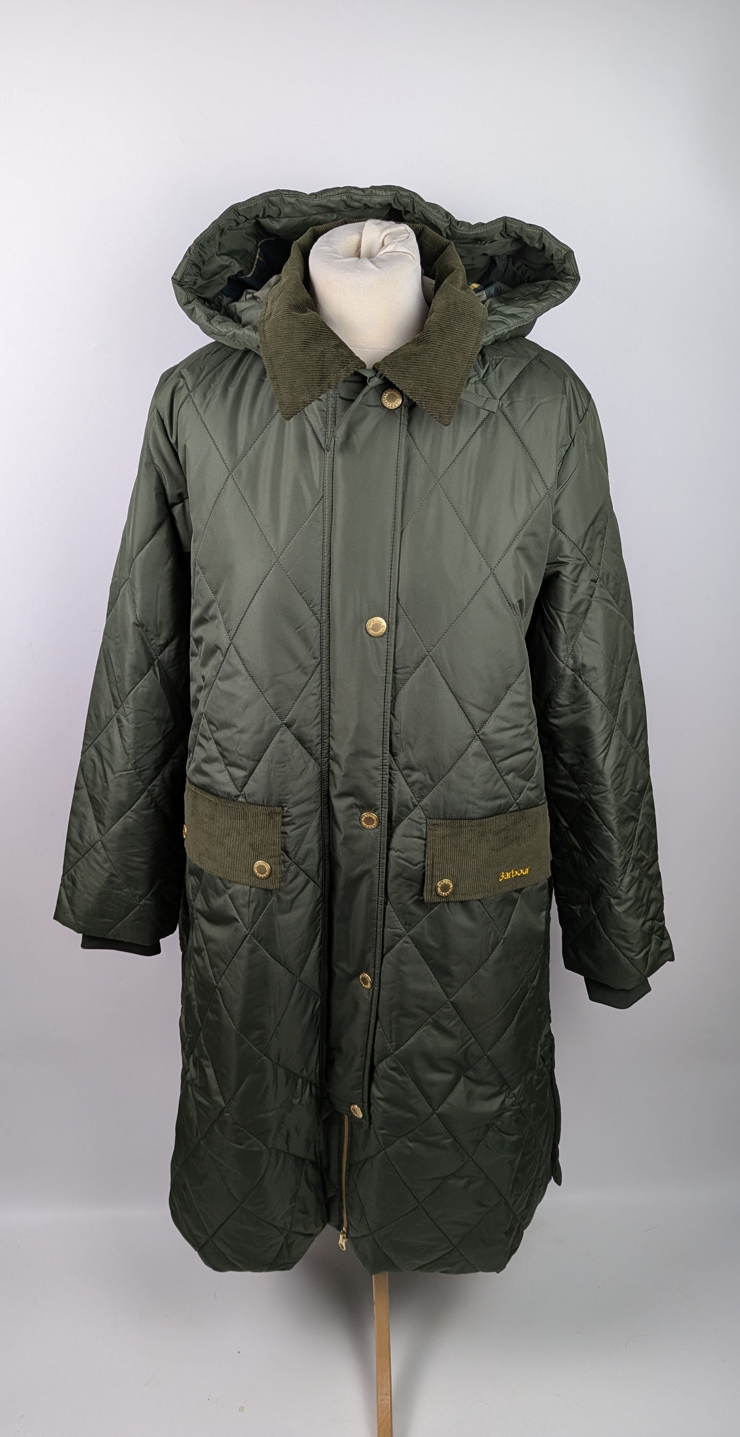 Barbour Women's Meredith Hooded Long Sleeve Quilted Jacket - Green