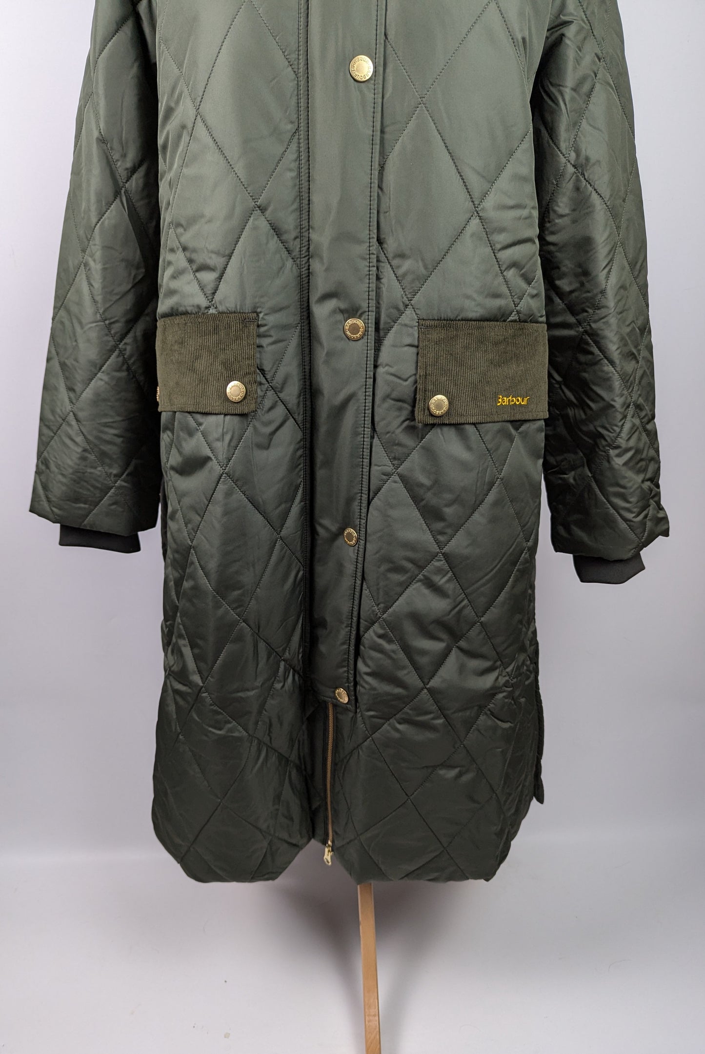 Barbour Women's Meredith Hooded Long Sleeve Quilted Jacket - Green