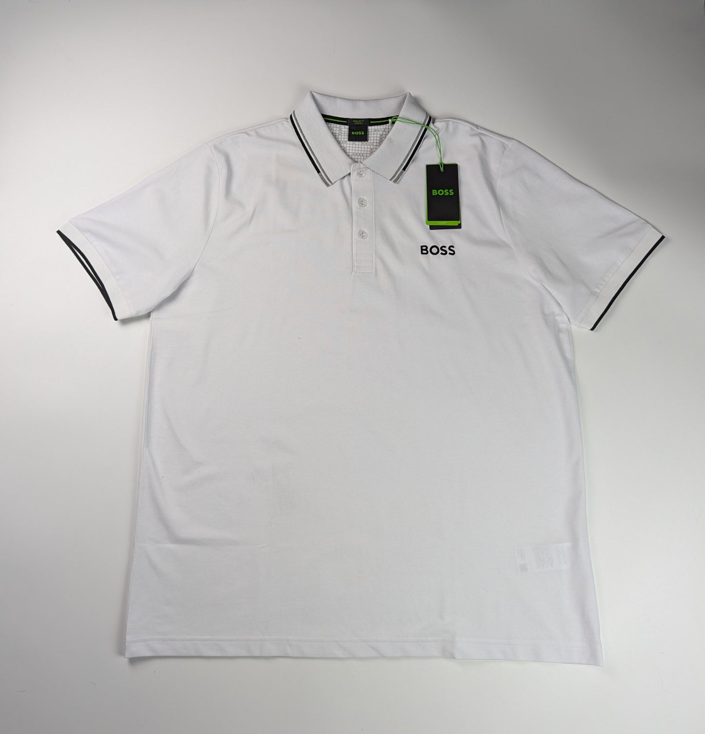 Boss Men's Paddy Pro Premium Cotton Polo Shirt - White