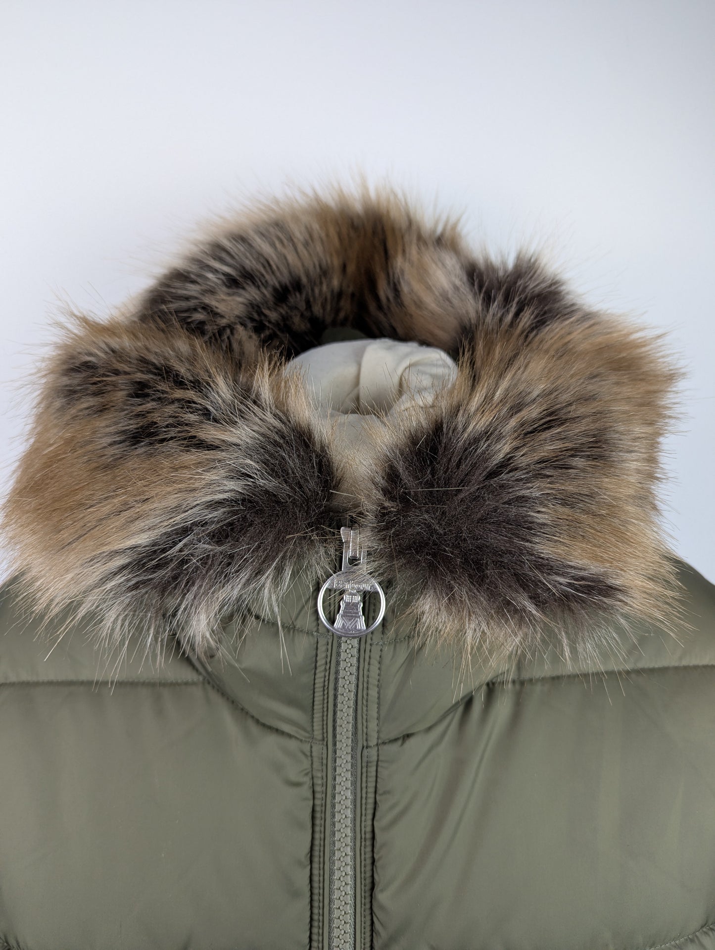 Barbour Women's Midhurst Quilted Faux Fur Hood Short Puffer Jacket - Green