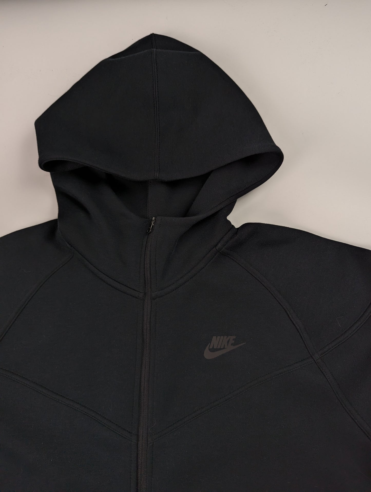 Nike Tech Hooded Long Sleeve Sweatshirt Womens -  Black