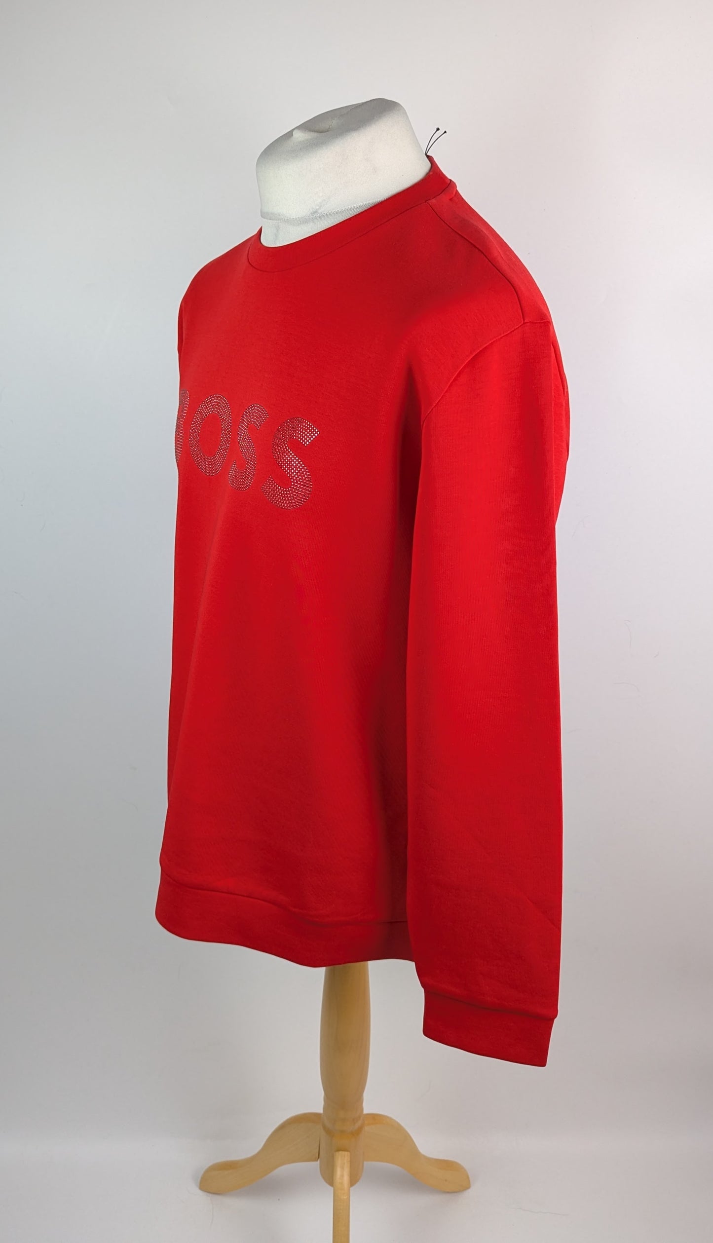 Boss Men's Salbo Diamond Crew Sweatshirt - Red