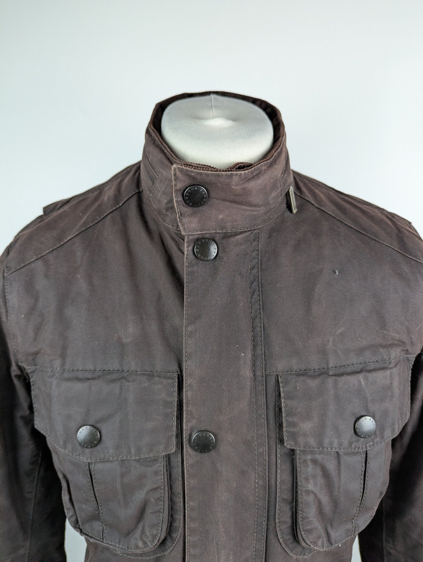 Barbour Men's Corbridge Water Resistant Waxed Tailored Fit Wax Jacket - Rustic (Brown)