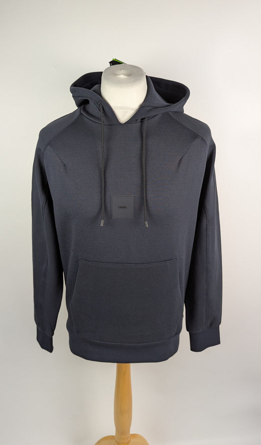 Boss Men's HBG Soody Rib Design Hoodie - Navy Blue