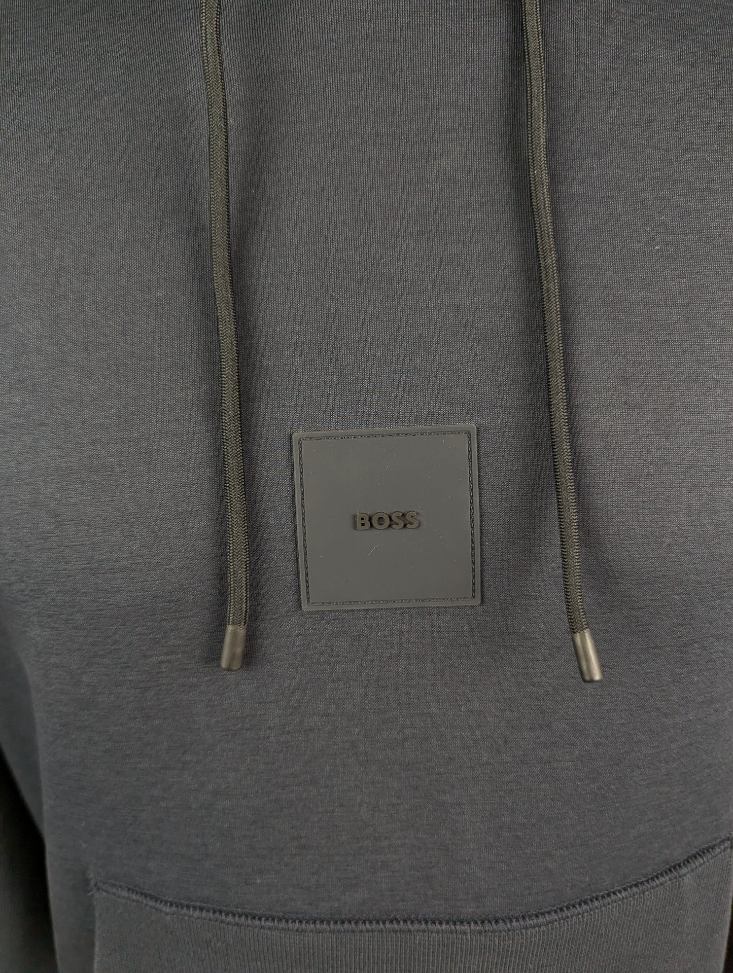 Boss Men's HBG Soody Rib Design Hoodie - Navy Blue