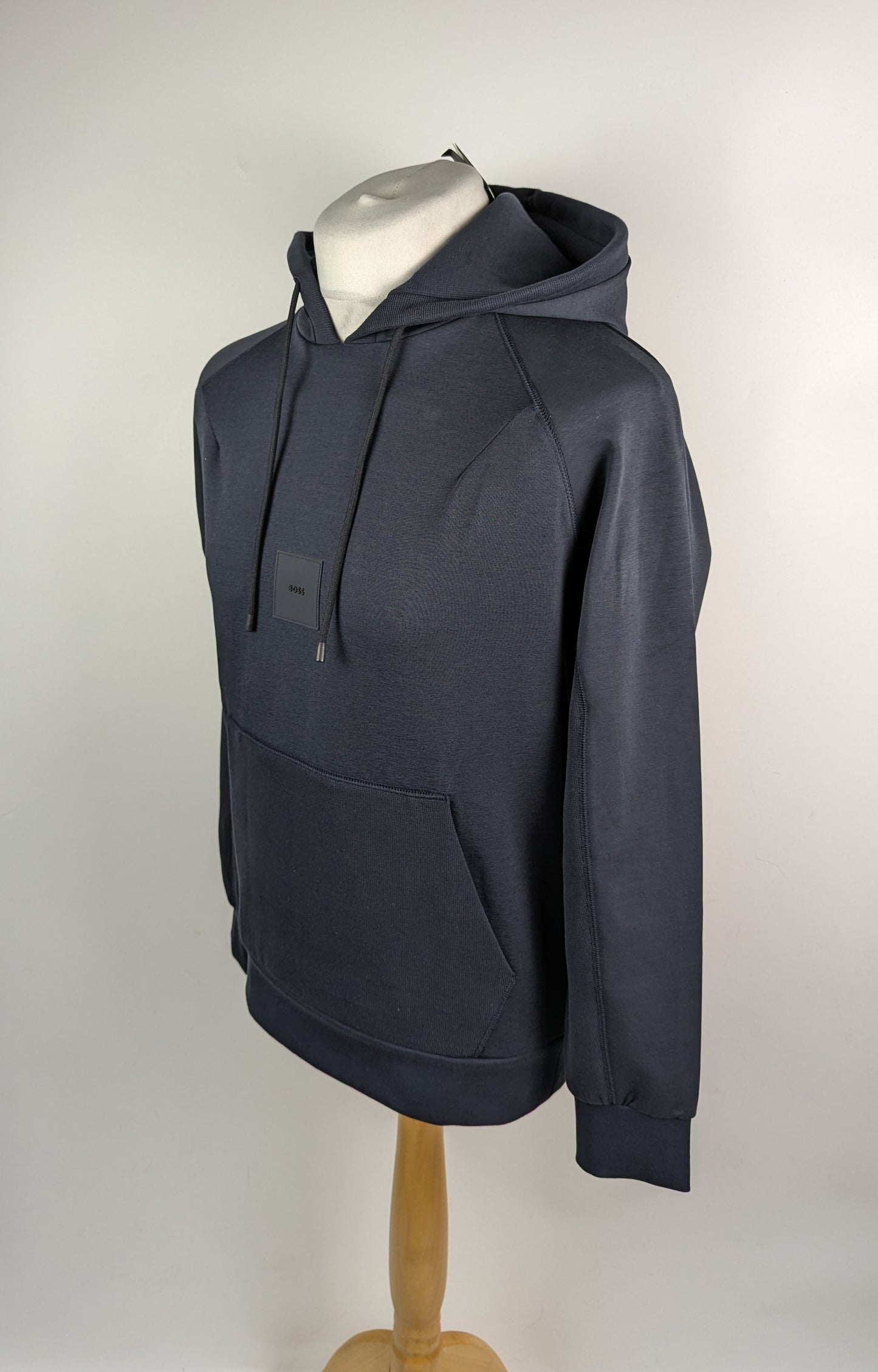 Boss Men's HBG Soody Rib Design Hoodie - Navy Blue