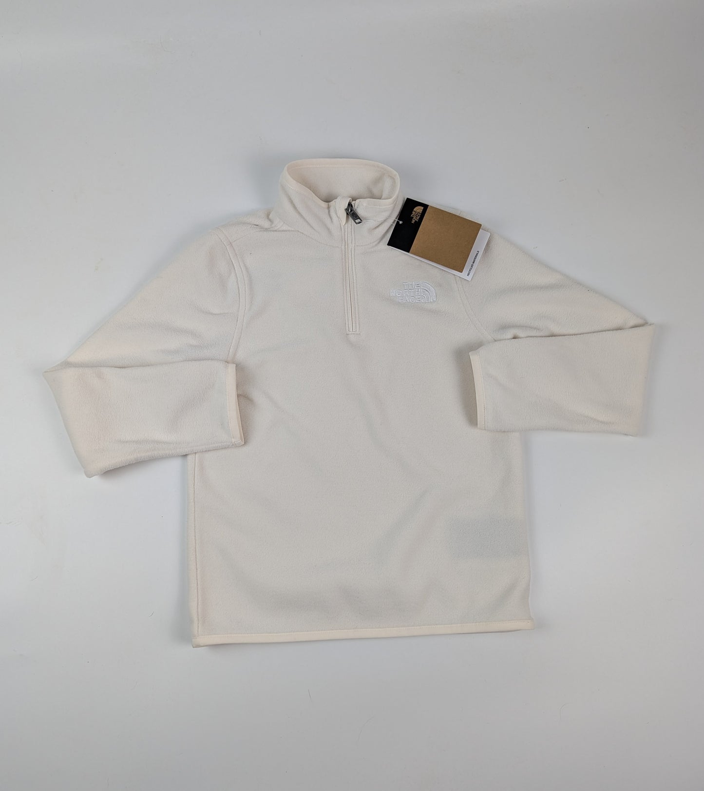 The North Face Glacier Fleece Juniors 1/4 zip - White Dune