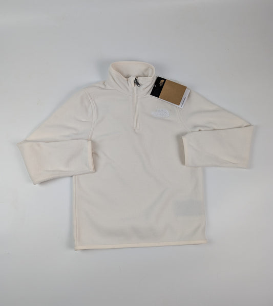 The North Face Glacier Fleece Juniors 1/4 zip - White Dune