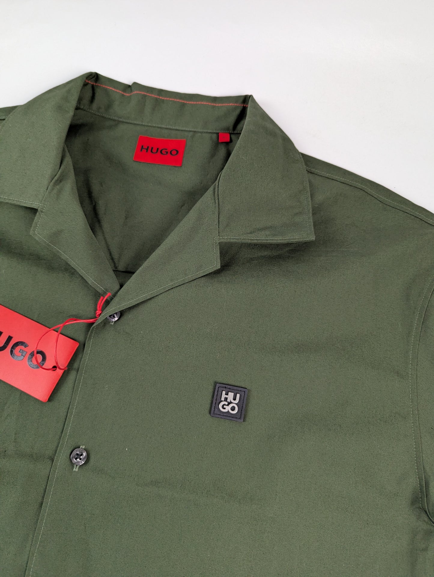 Hugo Men's Espino Button-Front Overshirt - Green