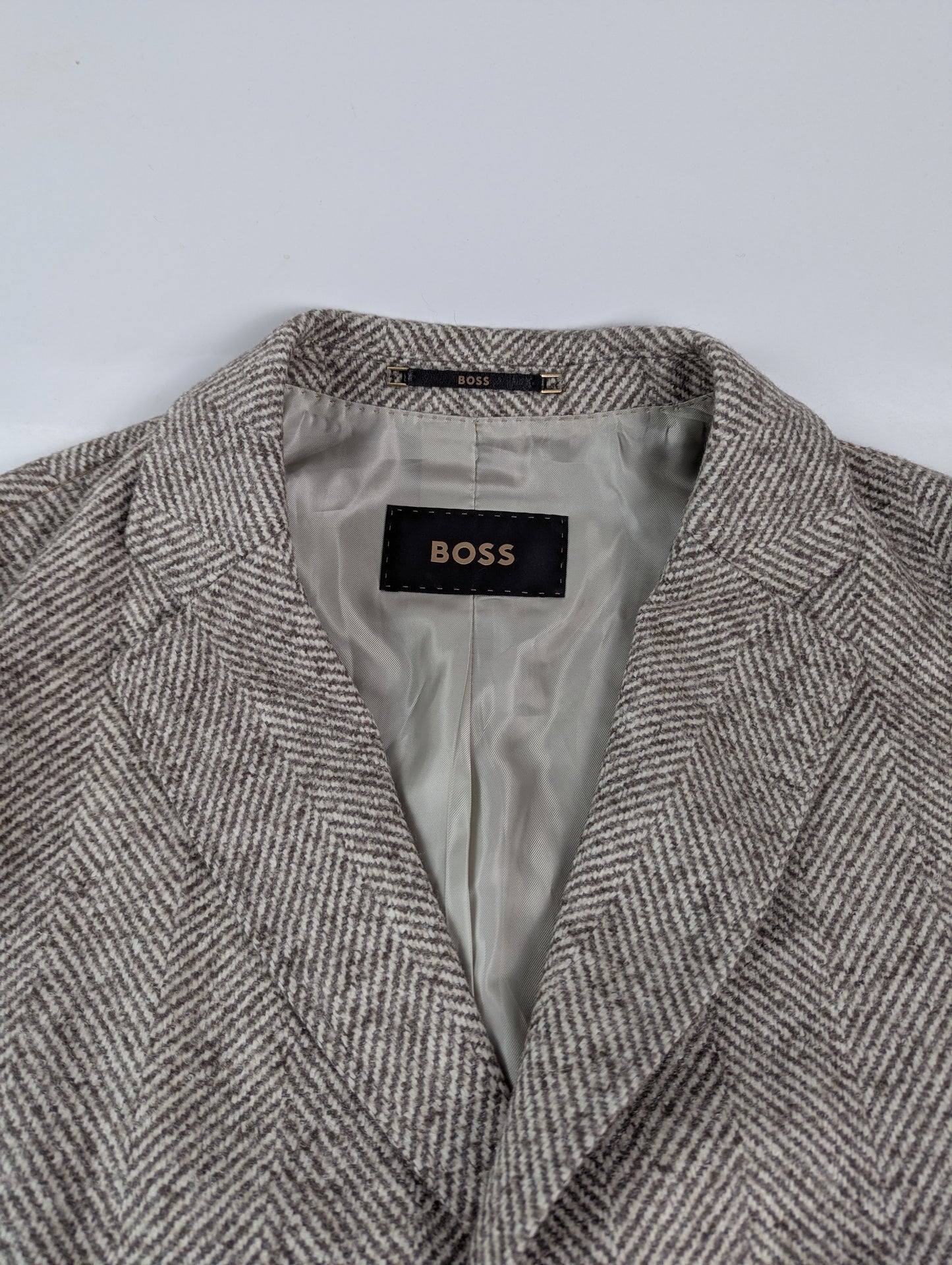 Boss Men's L Henk Overcoat - Brown