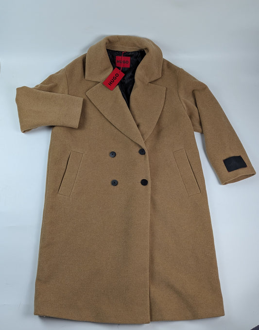 HUGO Majule_in Womens Overcoat - Brown