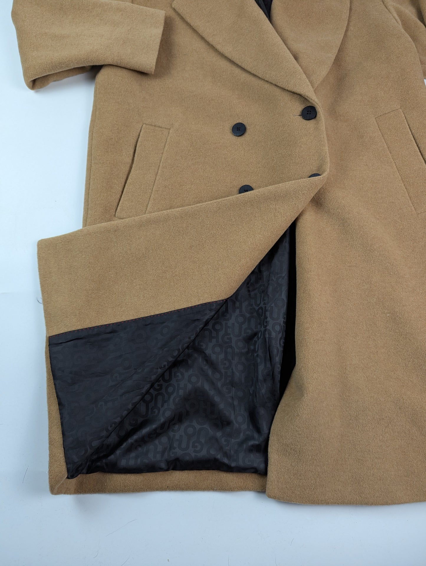 HUGO Majule_in Womens Overcoat - Brown