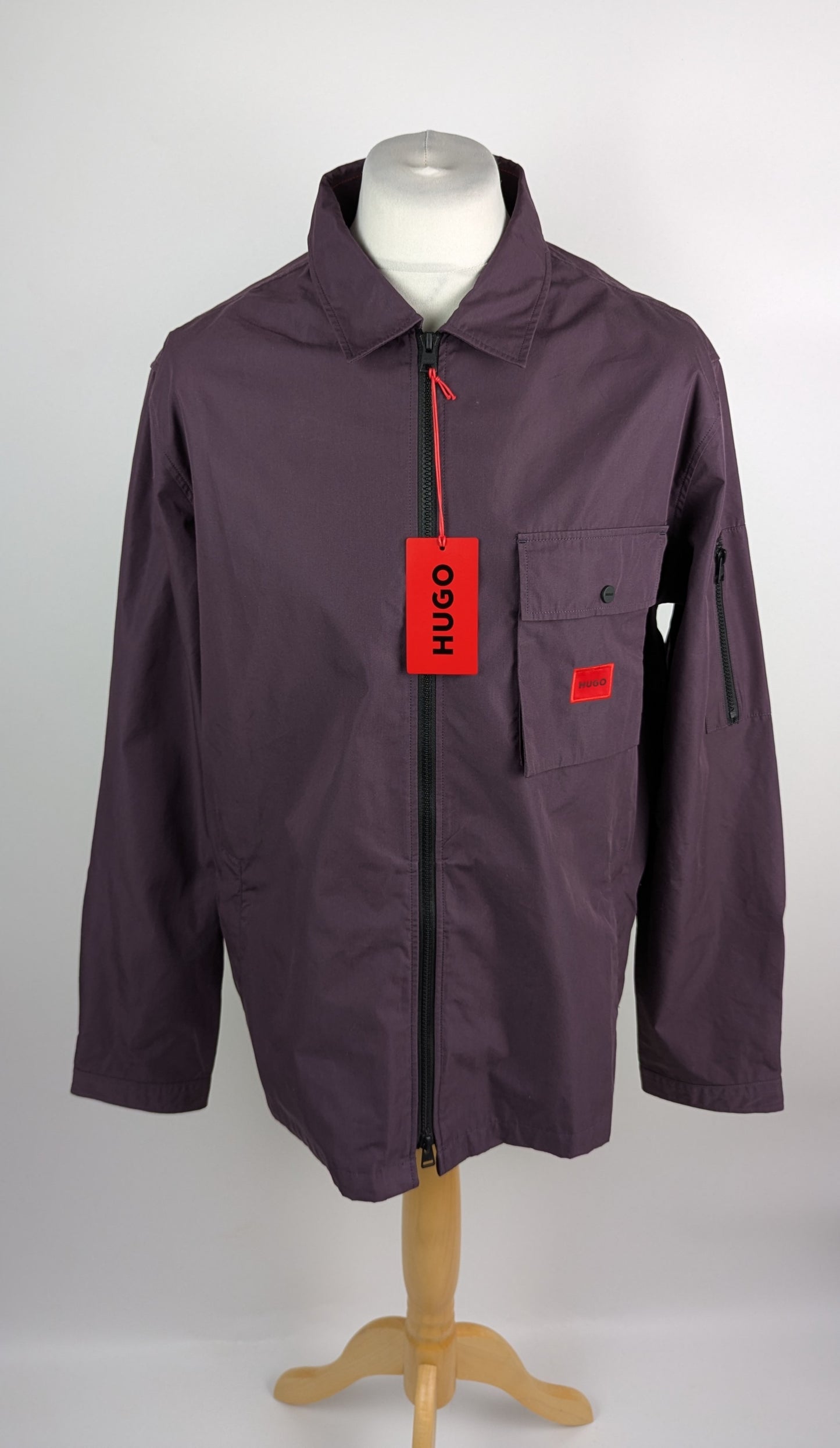 HUGO Mens Emmond Overshirt - Dark Purple 543