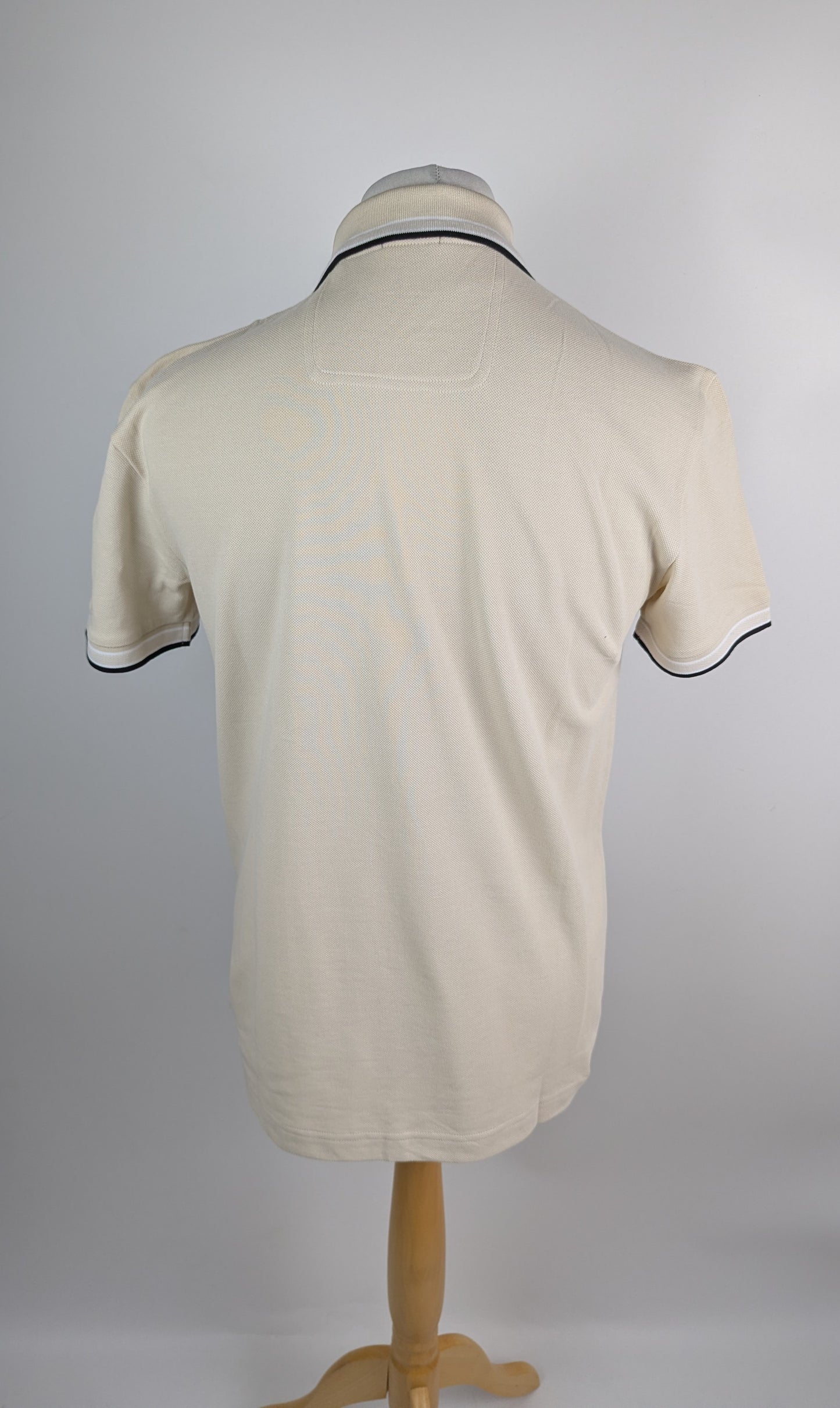 Boss Men's HBG Paddy Polo Shirt with Contrast Tipping - Beige (Open White)