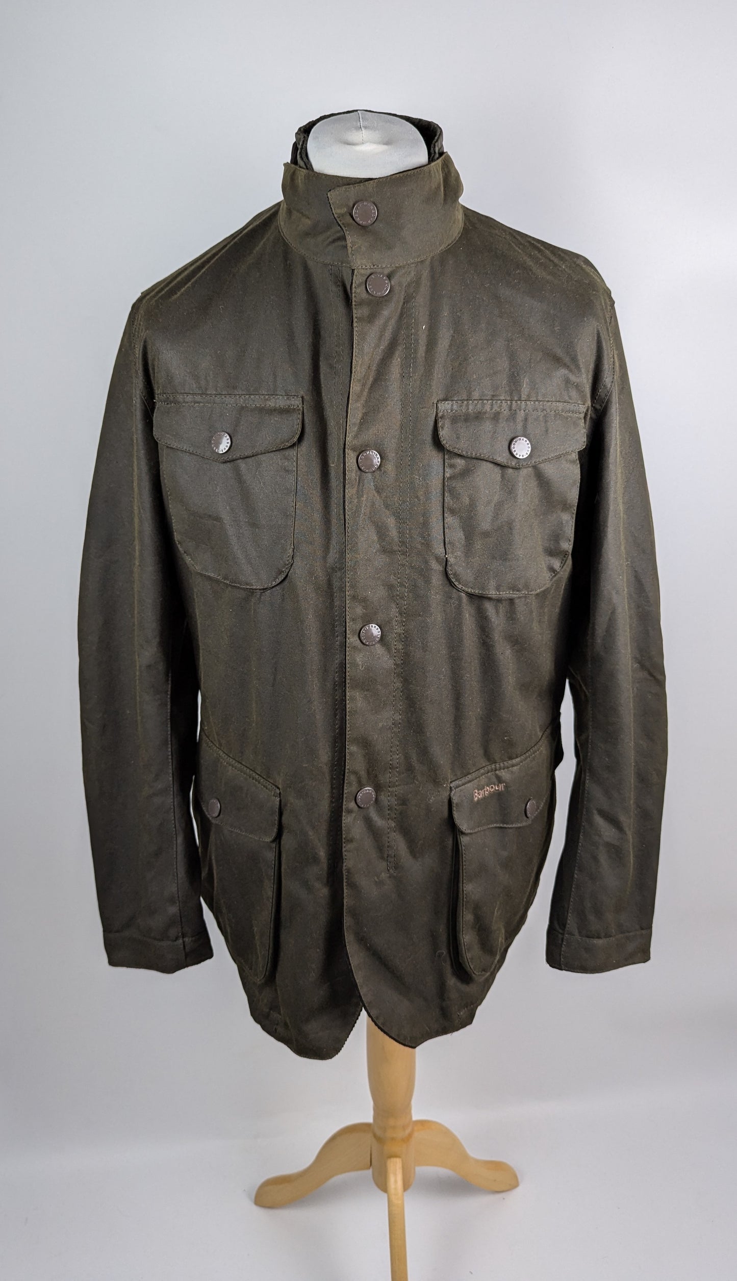 Barbour Mens Ogston Waxed Jacket - Olive
