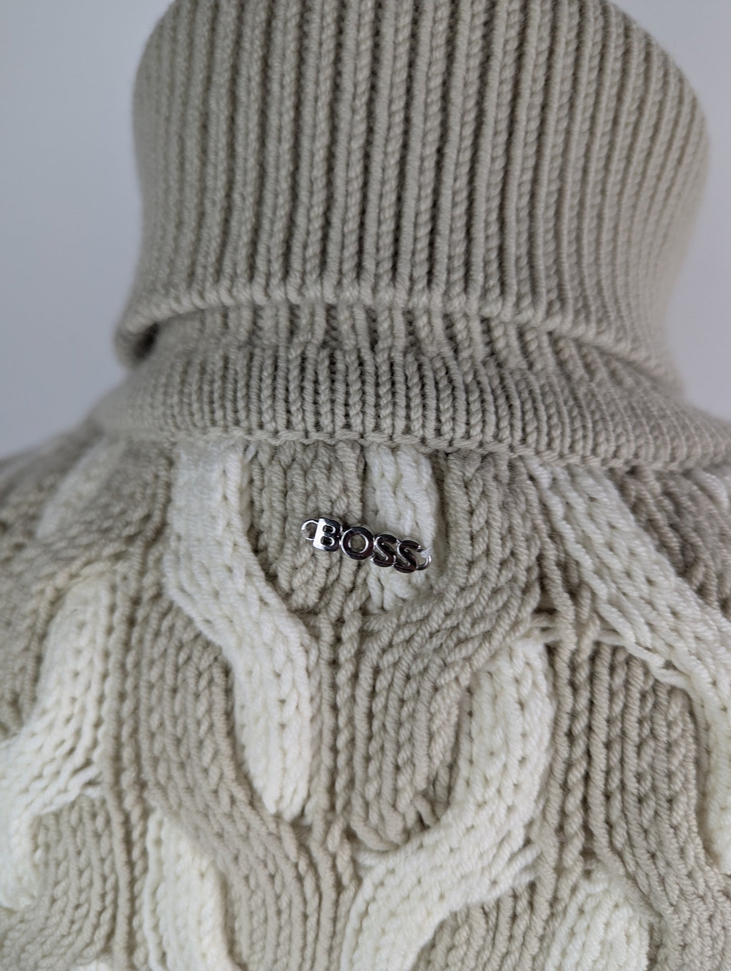 Boss Women's Ferdolia Knitted Jumper - White / Beige (Open Misc)