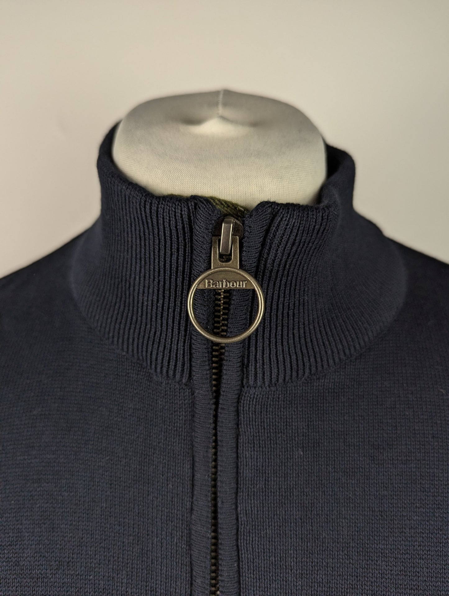 BARBOUR Men's Cotton Half Zip Jumper - Navy