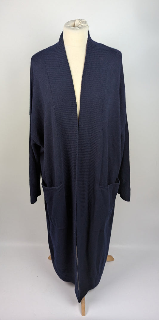 Barbour Luna Cardigan Womens Midi Length - Navy